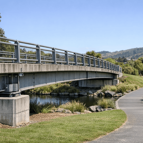 Steel Bridge in New Zealand Park-1